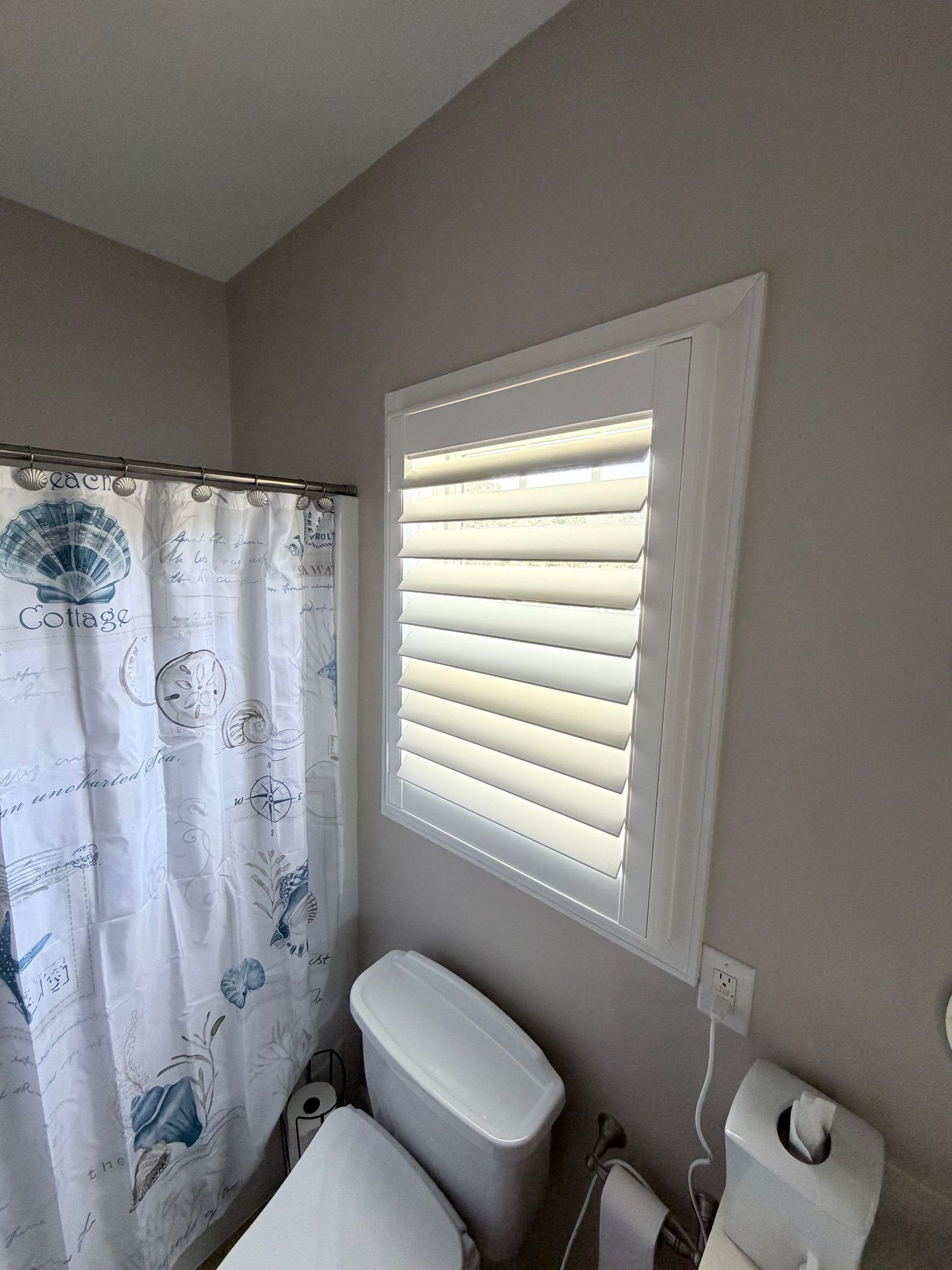 Hidden Tilt Plantation Shutters in a Bathroom