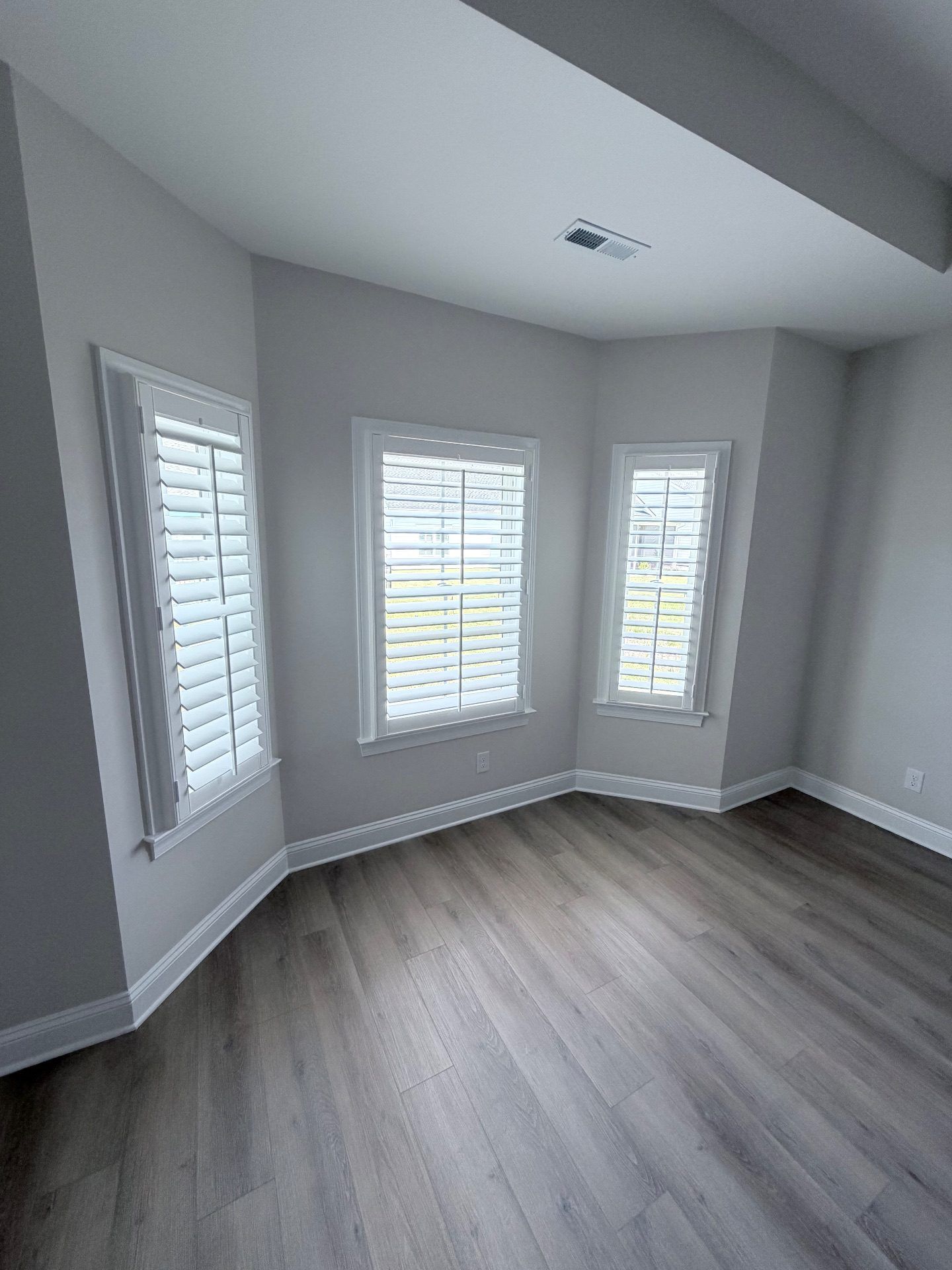 Plantation Shutters in a breakfast nook