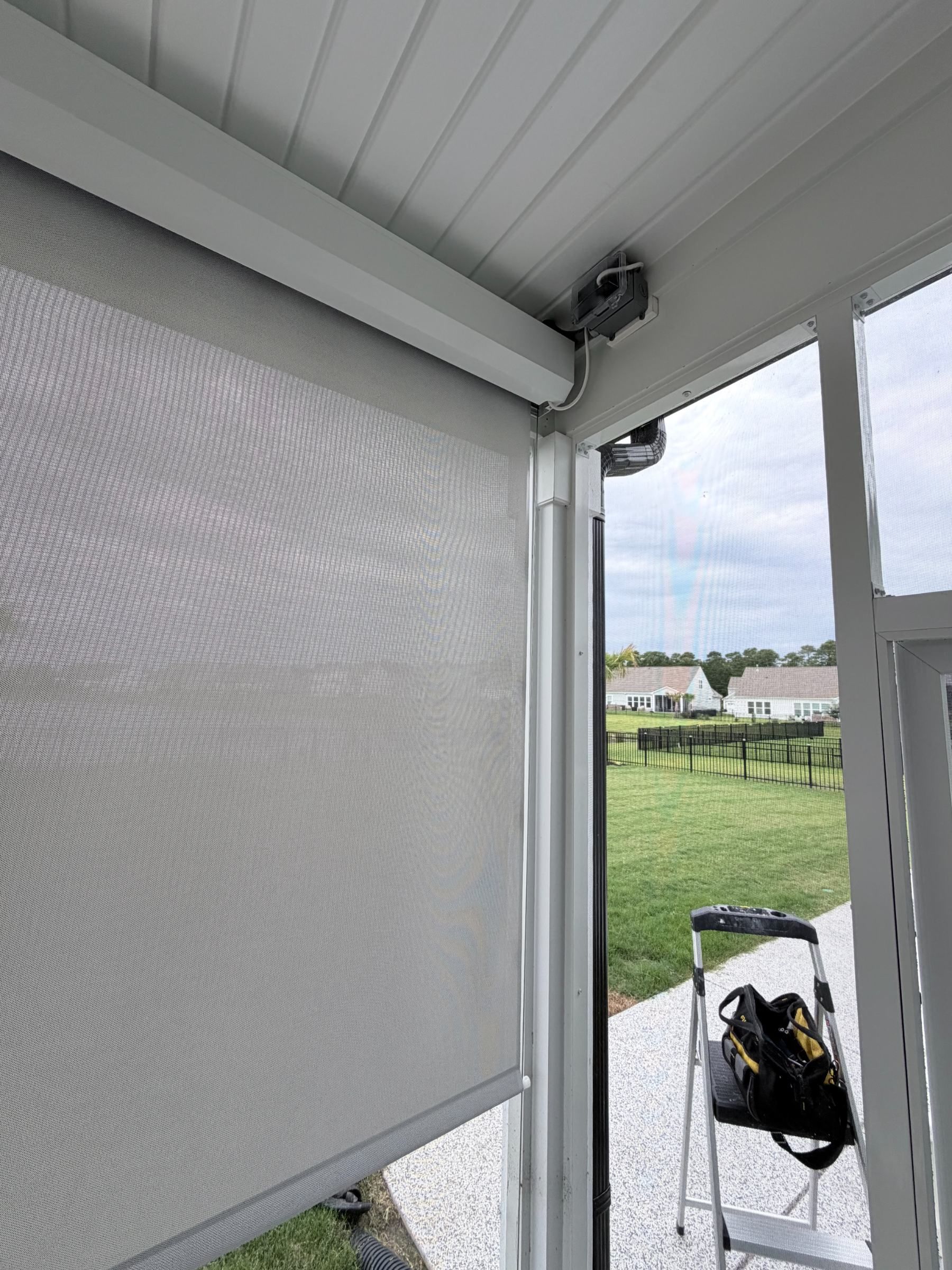 Power Box Detail for Motorized Patio Shade