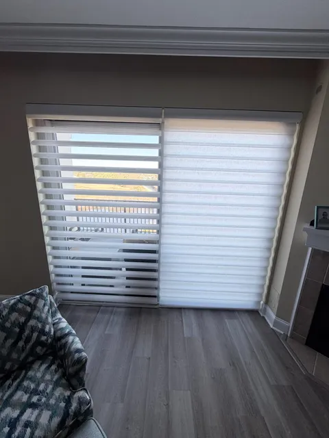 Hunter Douglas Pirouettes over a Sliding Glass Door