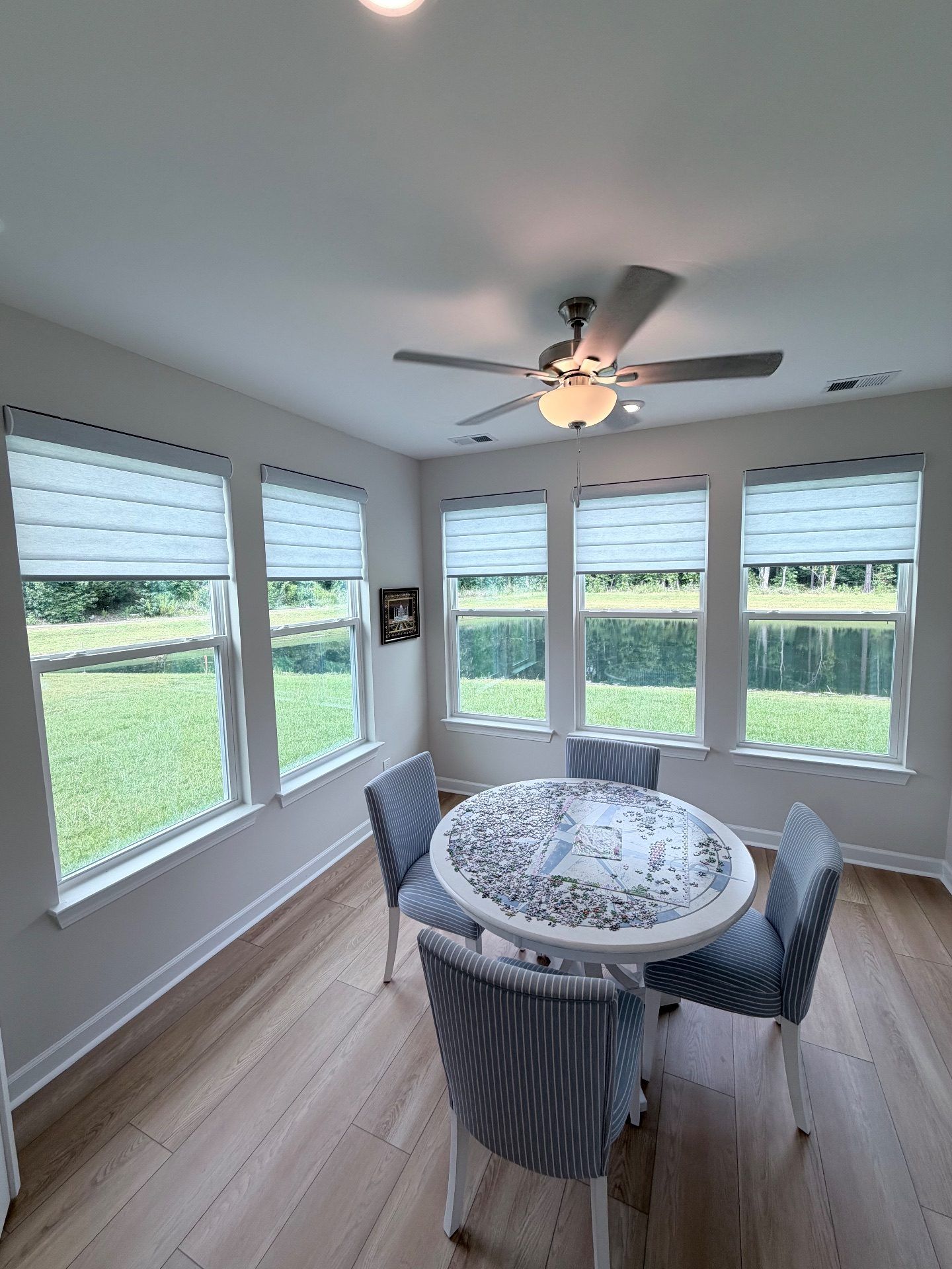 Hunter Douglas Pirouette Partially Rolled Up