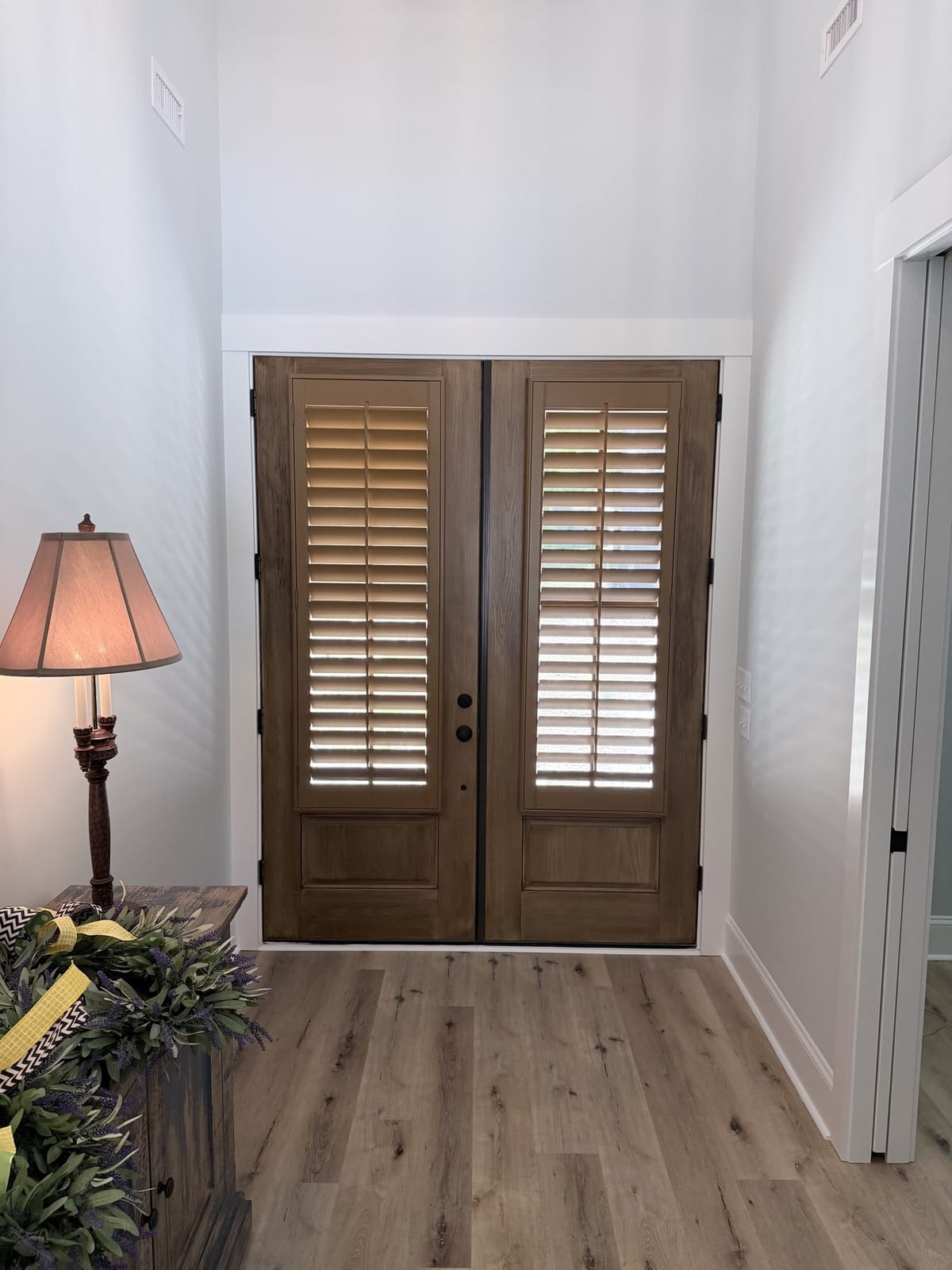 Custom stained shutters in Wilmington