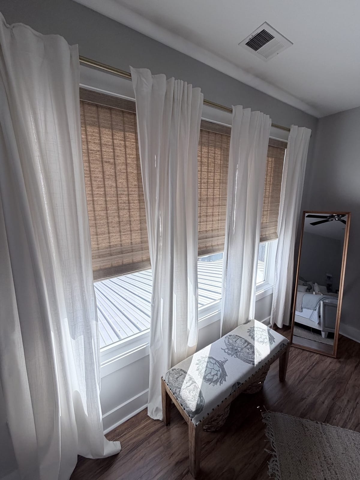 Woven wood shades and drapery, North Myrtle Beach